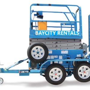 19' Scissor + Trailer Hire Melbourne. BAYCITY RENTALS